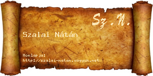 Szalai Nátán névjegykártya