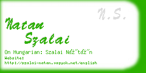 natan szalai business card